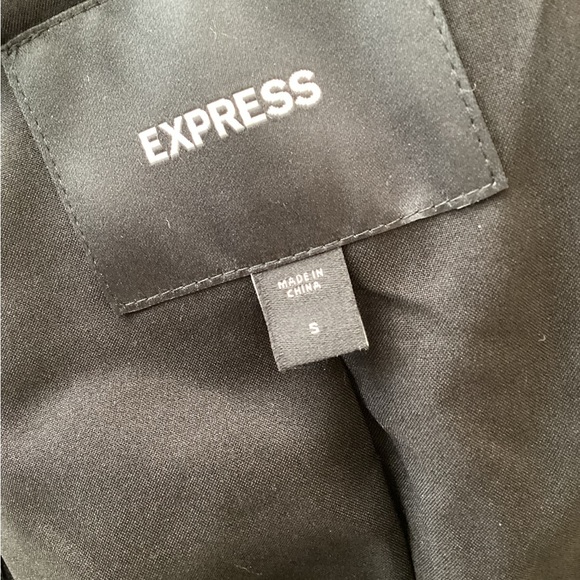 Express NWT Sequin One Button Trench Coat Bronze Brown Size Small - Picture 7 of 10